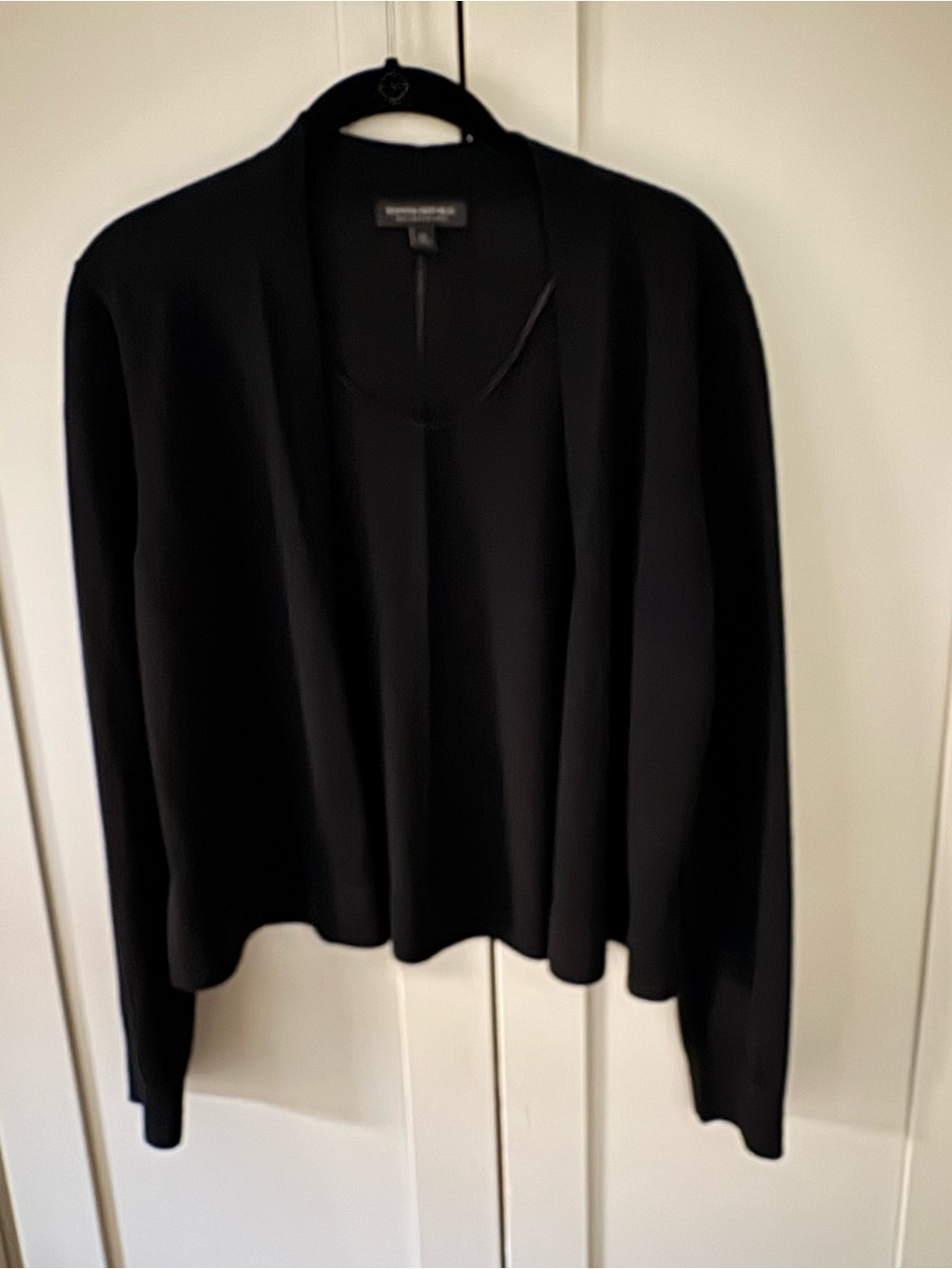 Banana Republic Open Front Light Weigt Fine Merino Wool Black Cardigan Medium
